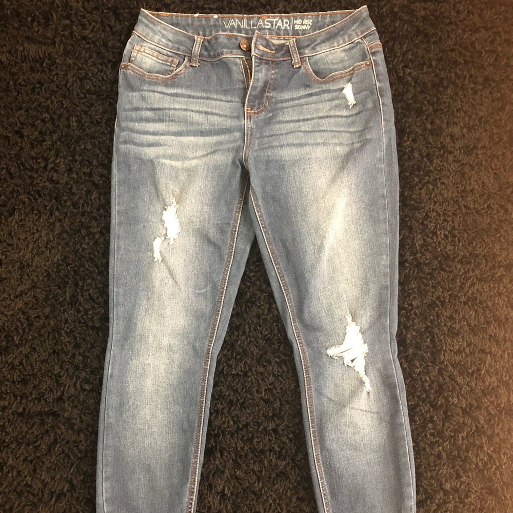 Mid rise skinny jeans